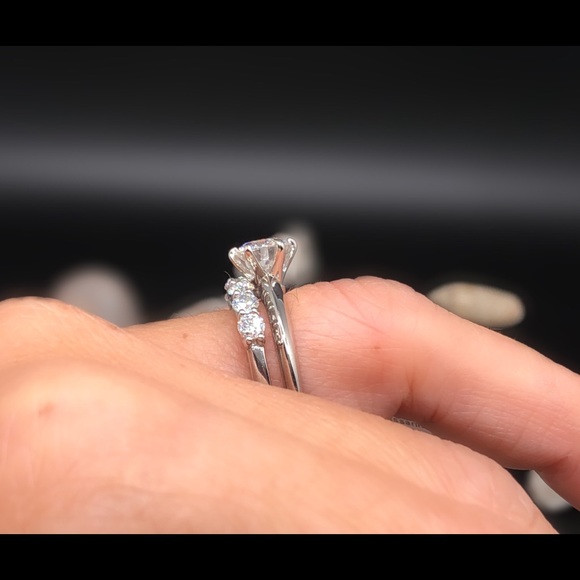 Moissanite ring set with certificate - Picture 5 of 17